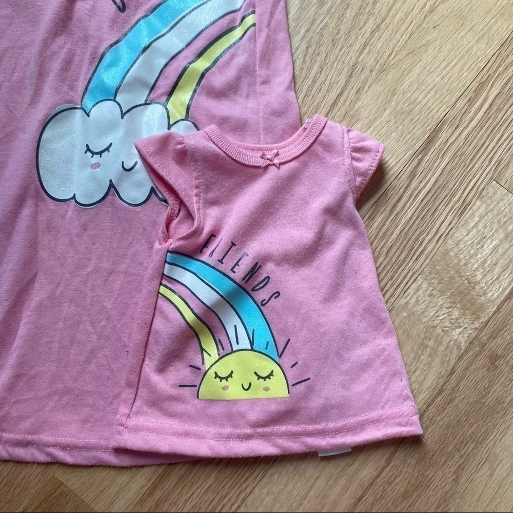 Carter’s Best Friends Pajama Nightgown Set Matching Plush Stuffed Animal PJ 2-3